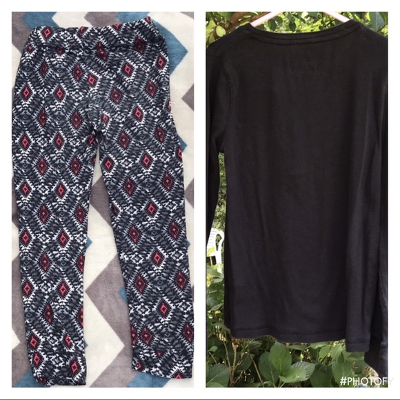 Real Love Diamond Leggings & Faded Glory Top M 7/8 - Picture 5 of 16